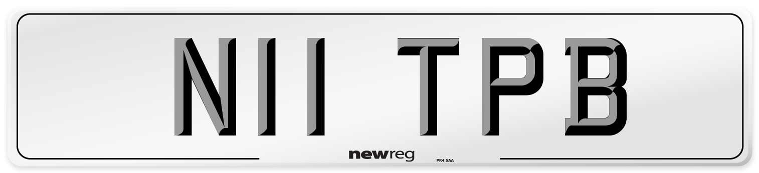 N11 TPB Number Plate from New Reg